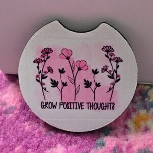 Sunflower Pink Circle Non Slip Handmade Kitchen Home Cup Car Accessories Coaster